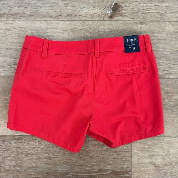 J. Crew Women’s Coral 3 1/2 inch Khaki Shorts Sz 0 NWT - Picture 8 of 8